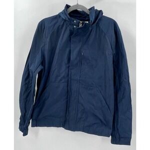 W.R.K. 'Chrysler' Hooded Windbreaker Jacket Navy Blue Men's Medium NWT